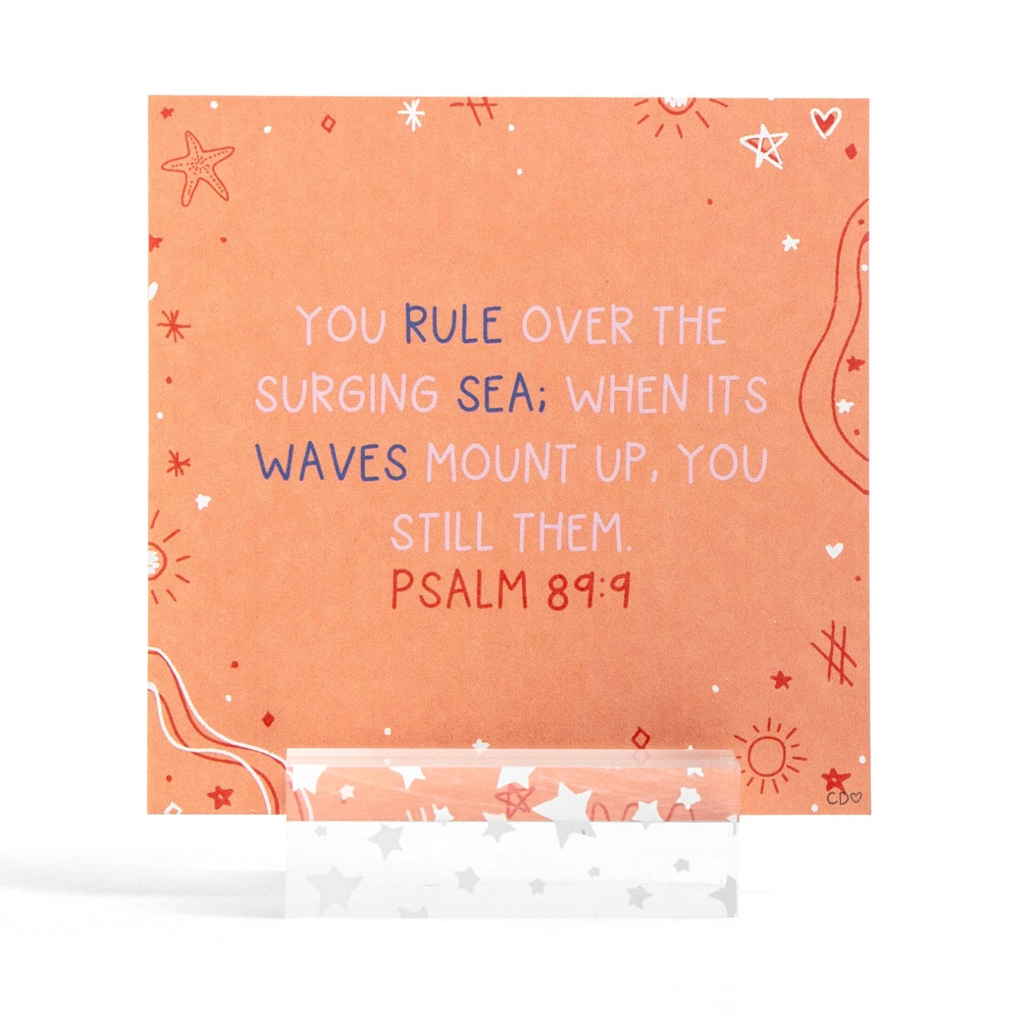 Verses for the Beach – Bible Verse Card Set + Display Stand