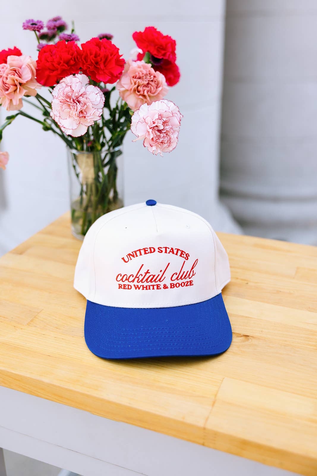 United States Cocktail Club- Royal/Natural 4th Of July Hat