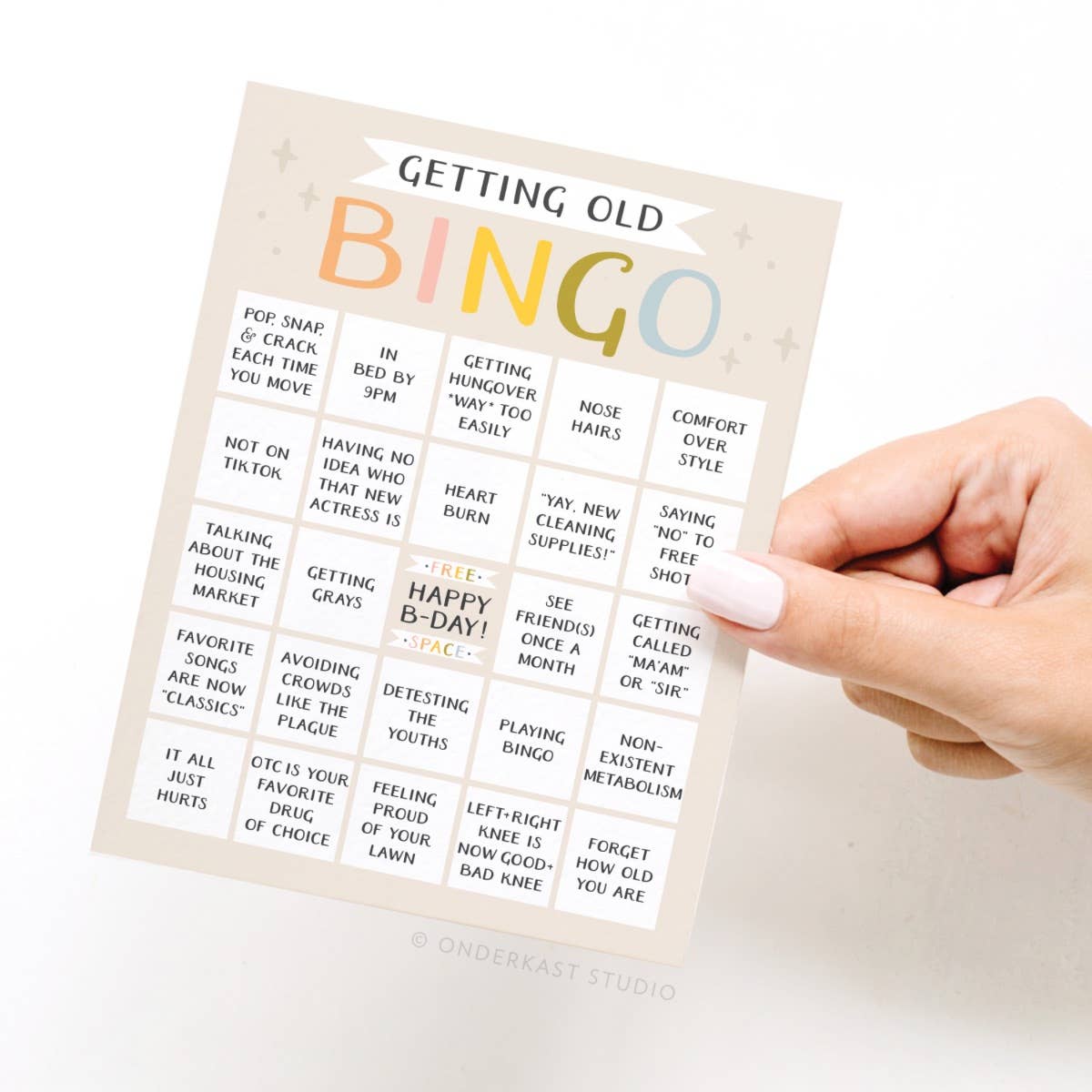 Getting Old Bingo Greeting Card