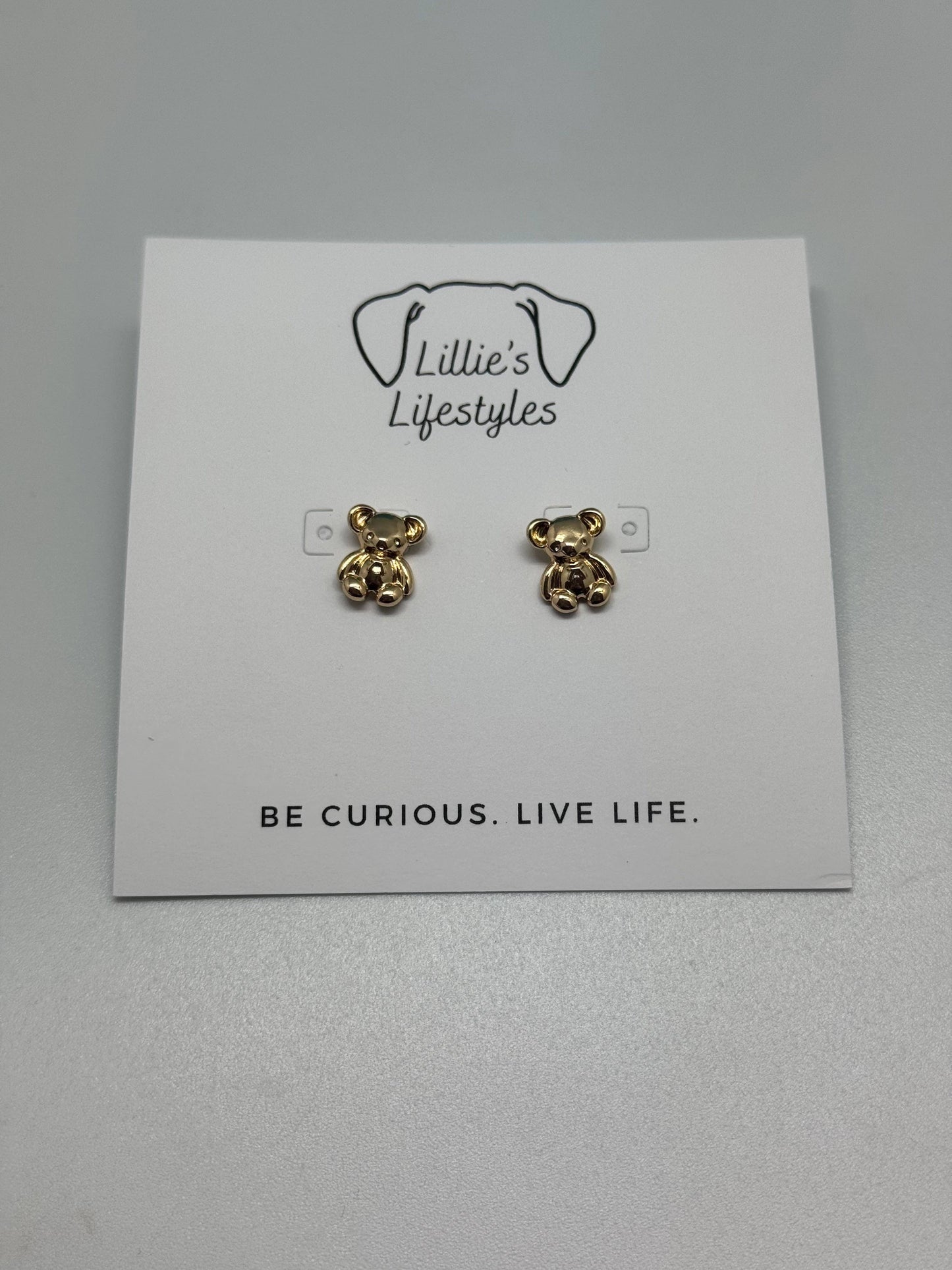 Teddy Bear Stud Earrings