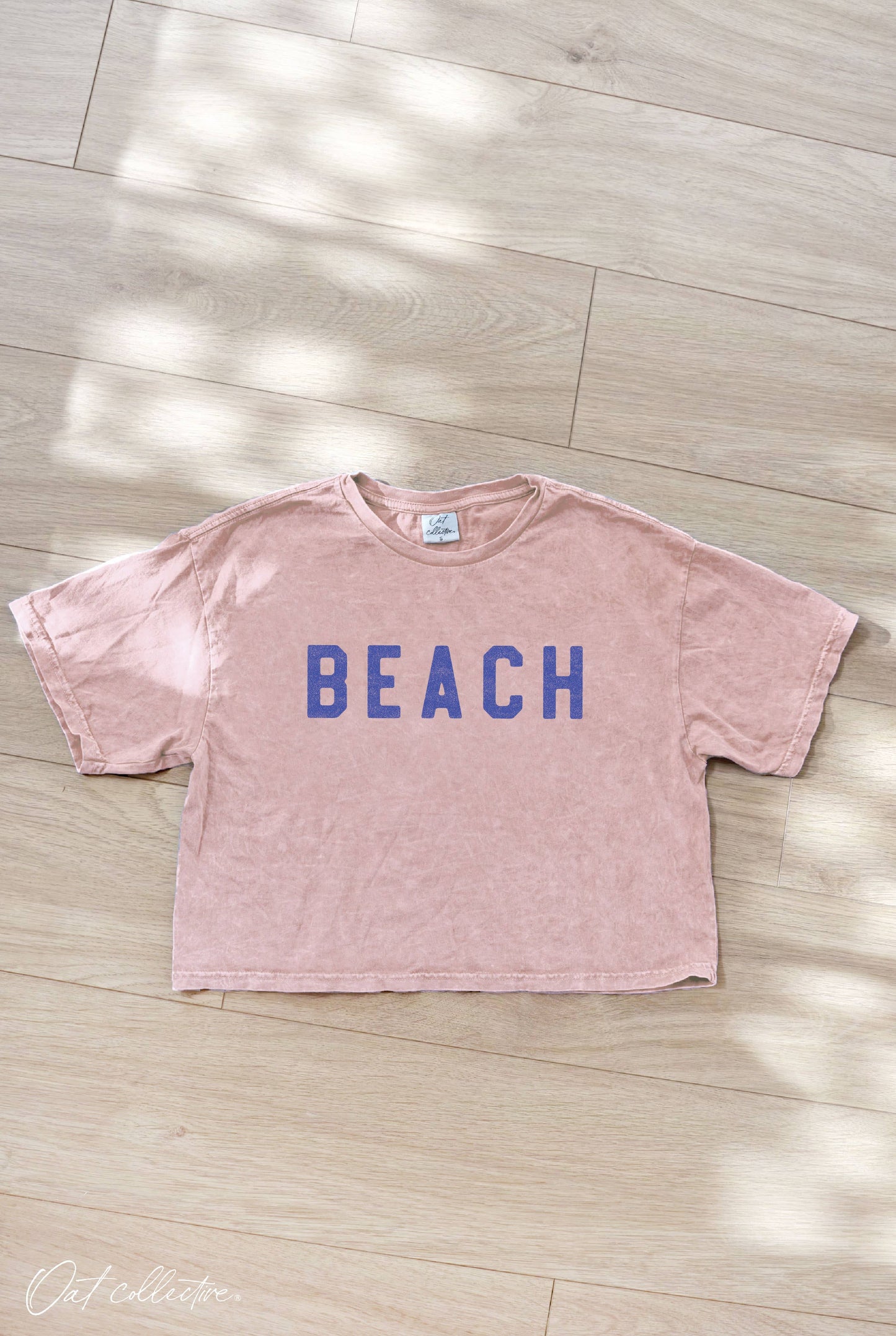 BEACH Cropped Mineral Graphic Top