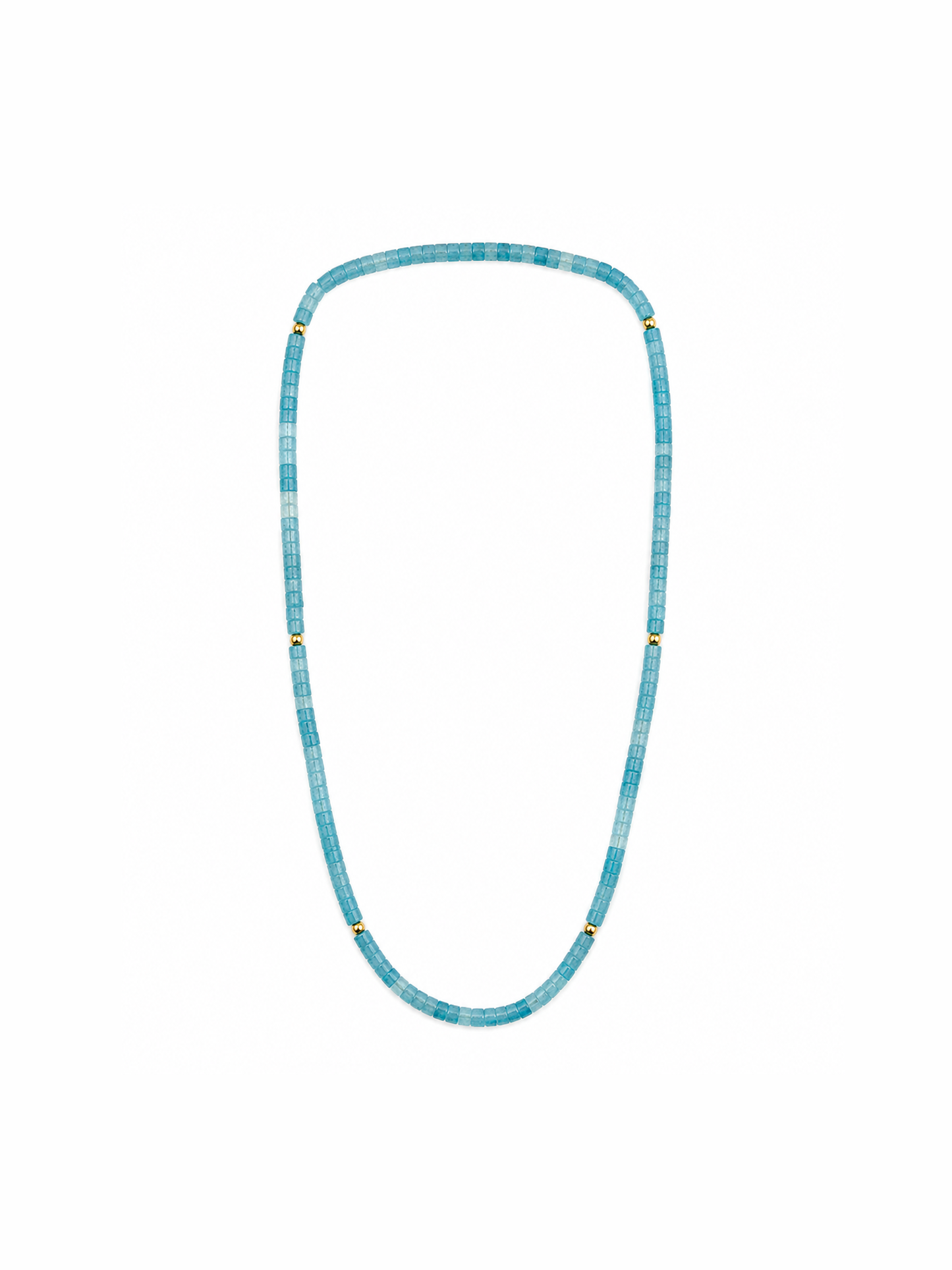 Thin Turquoise Beaded Necklace