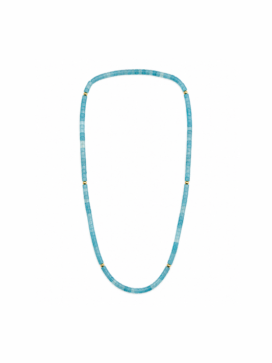 Thin Turquoise Beaded Necklace