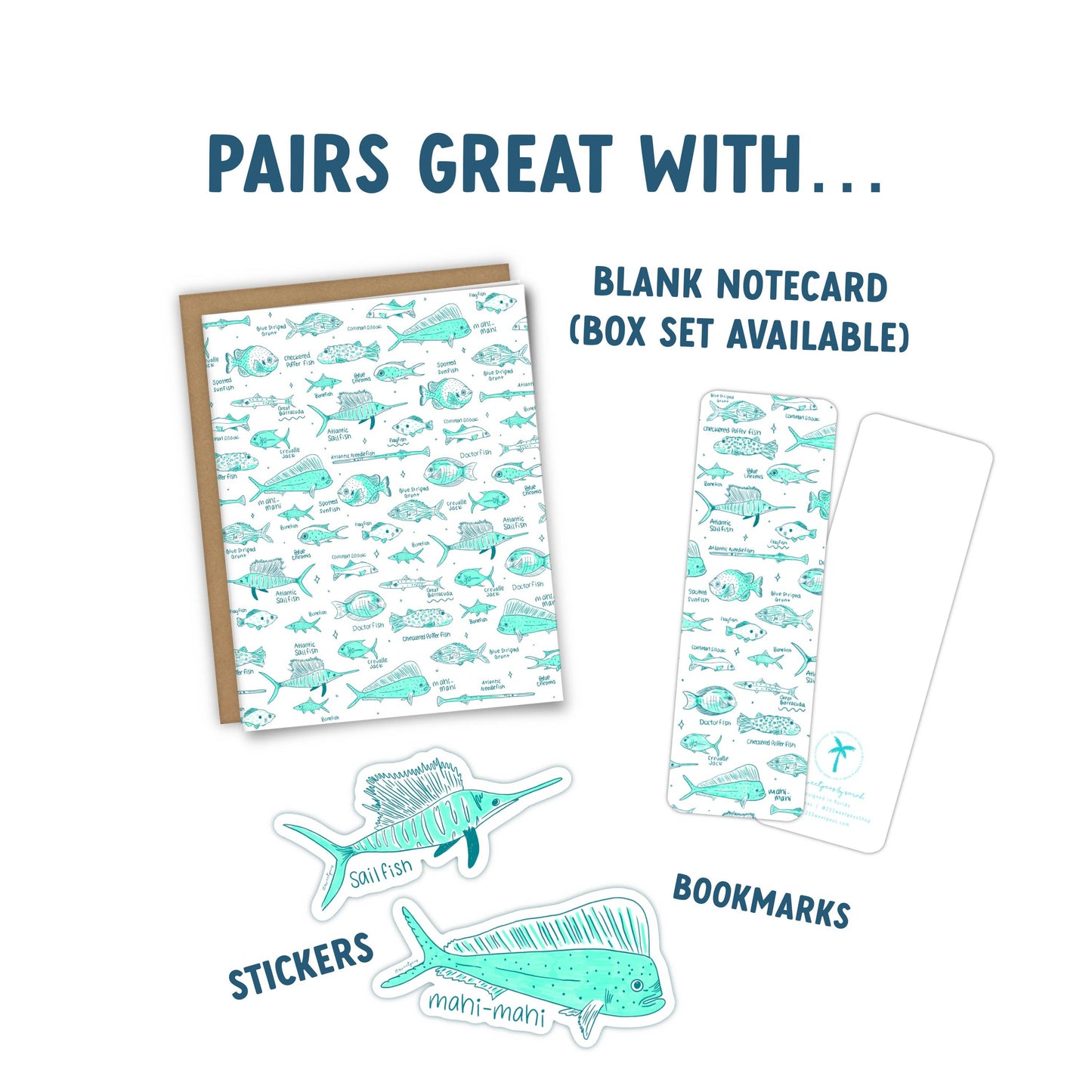 Mahi-Mahi Sticker, Marine Life Sticker, Ocean Life, Fish Art
