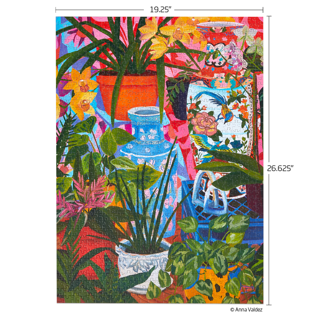 Tropical Vases Floral Still Life | 1000 Piece Jigsaw Puzzle