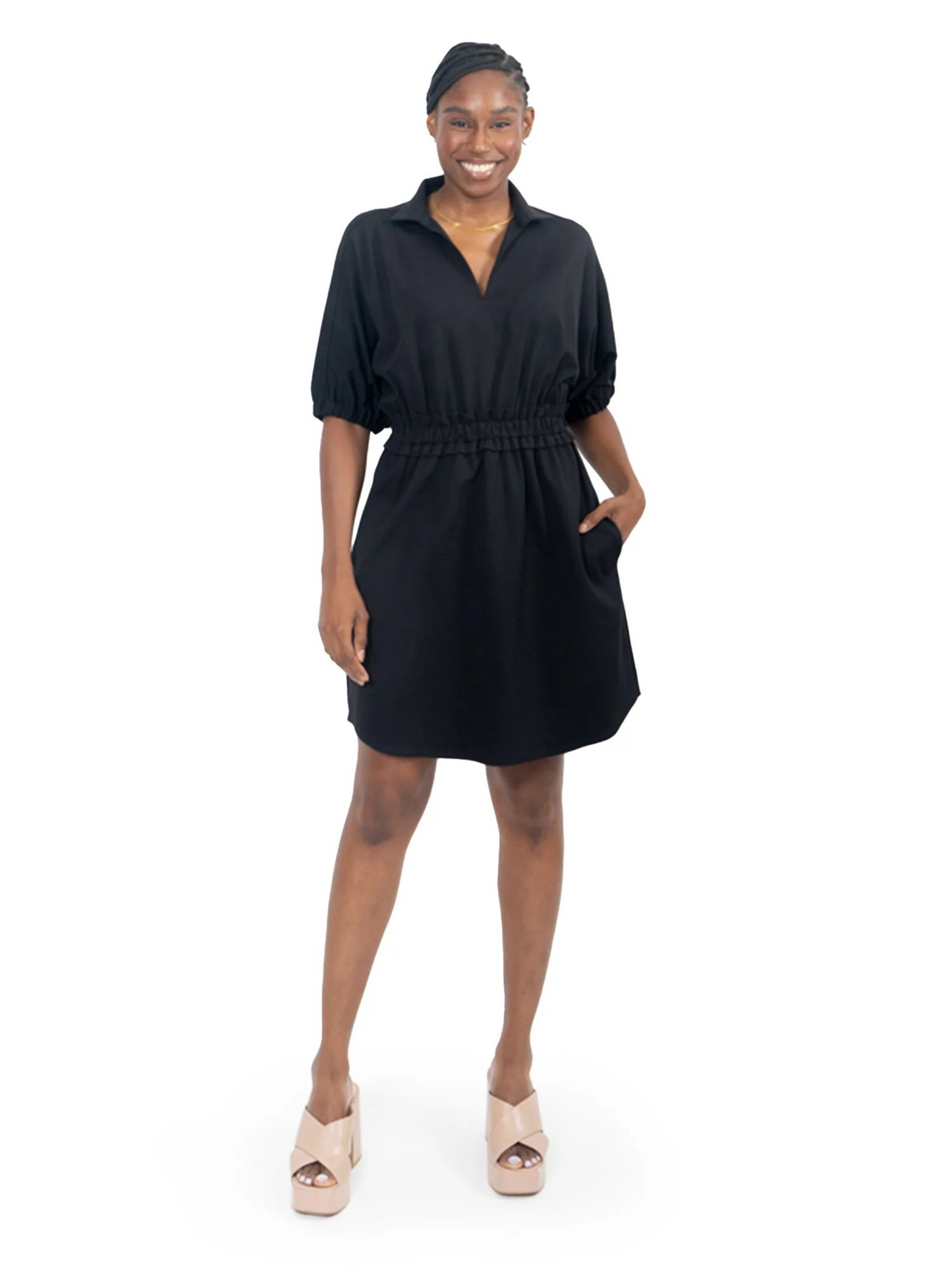 Palmer Dress-Black Ponte