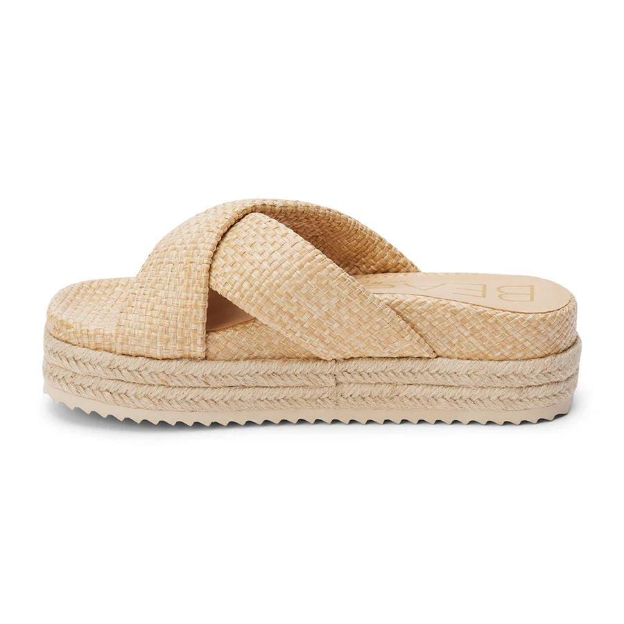 Hali Raffia Cross Sandals