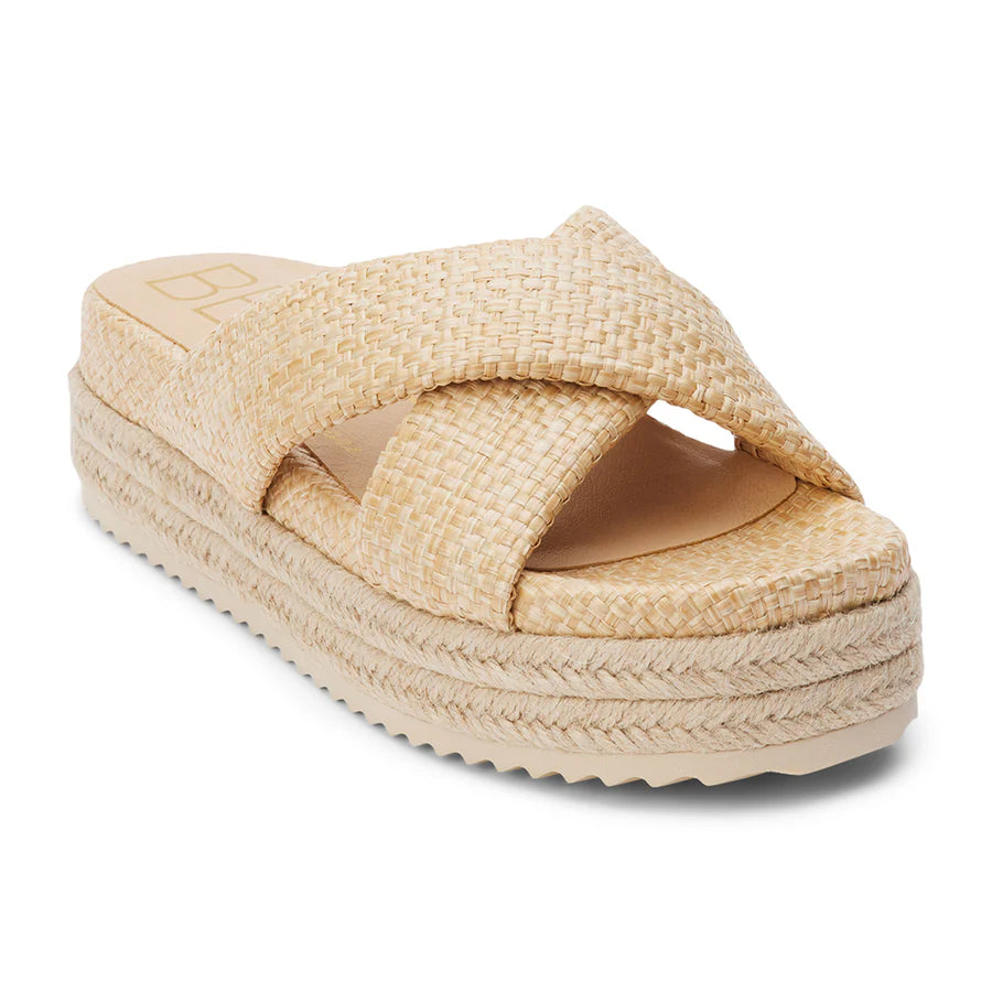 Hali Raffia Cross Sandals