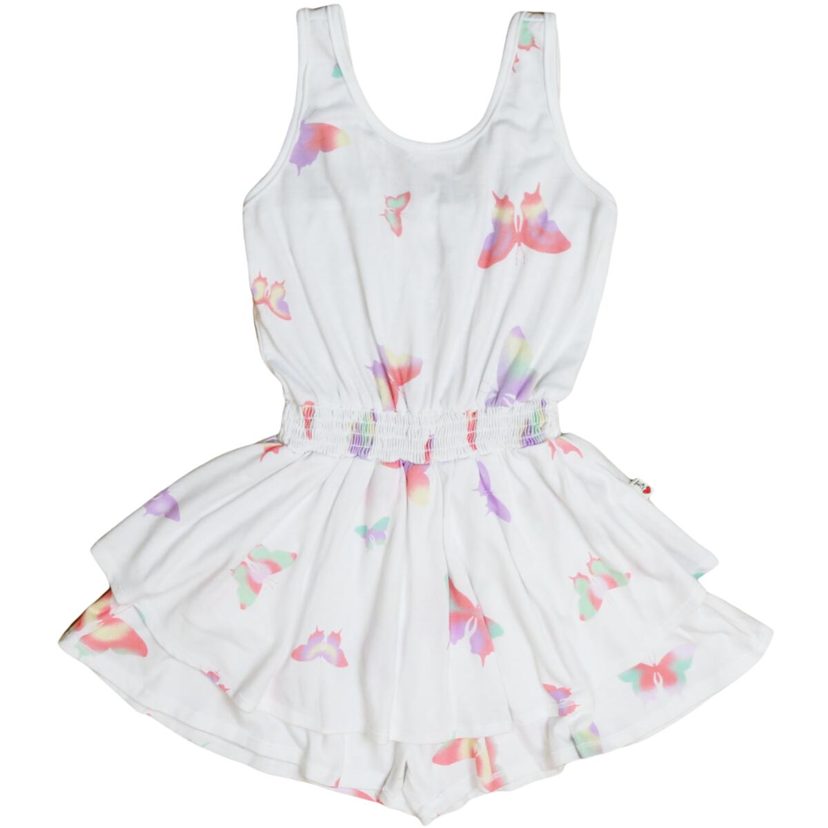 Double Layer Tank Butterfly Romper