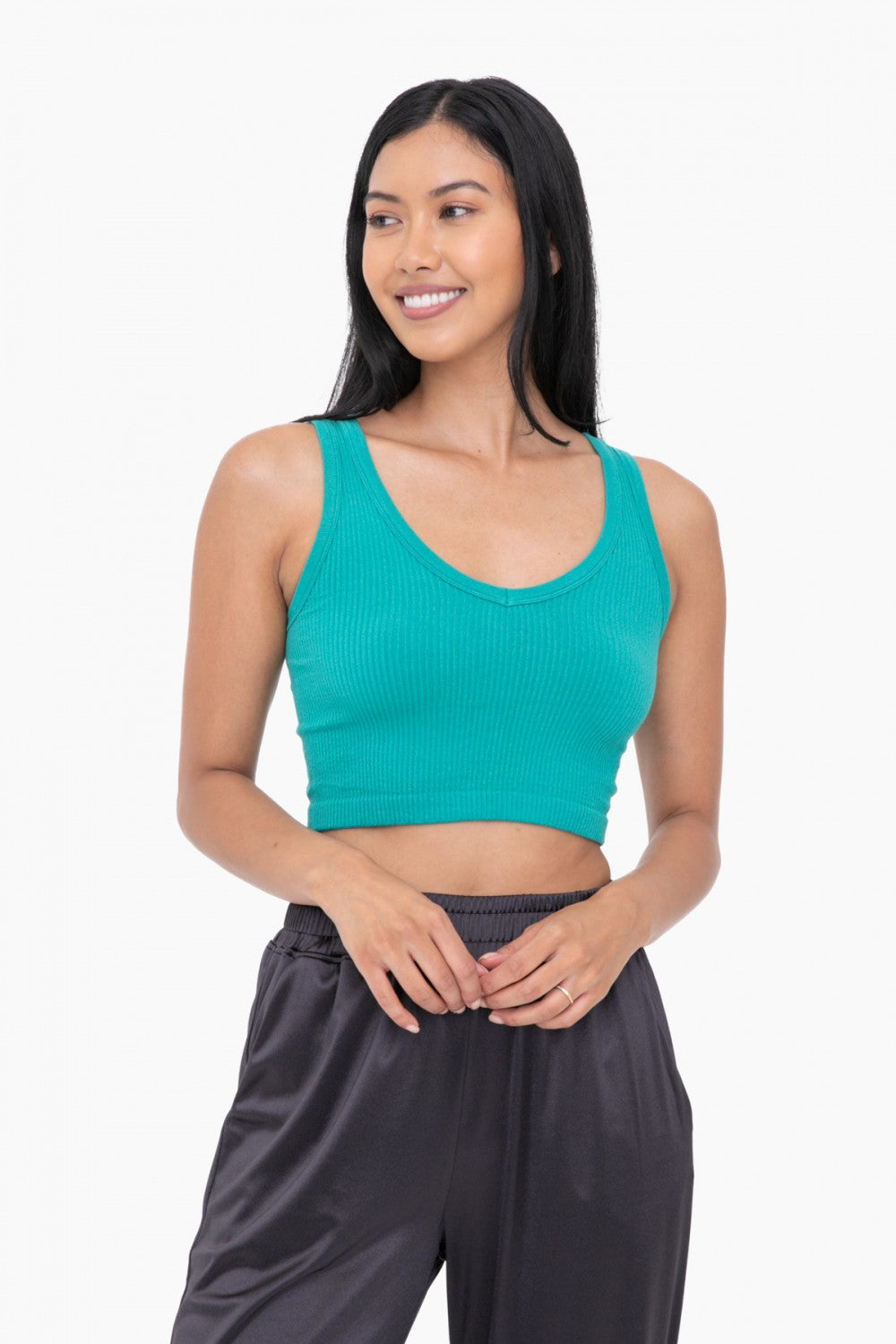 Ribbed Seamless Cropped Tank