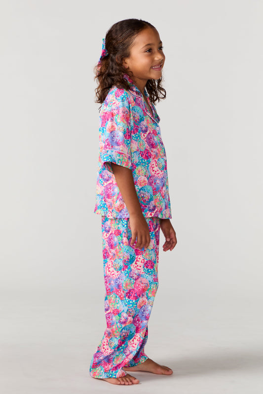 Disco Queen Short Sleeve Pajama Pant Set