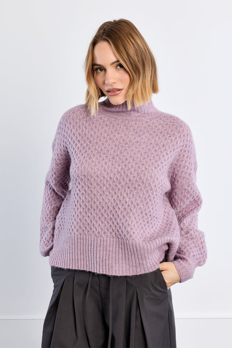 Knitted Sweater - Mauve
