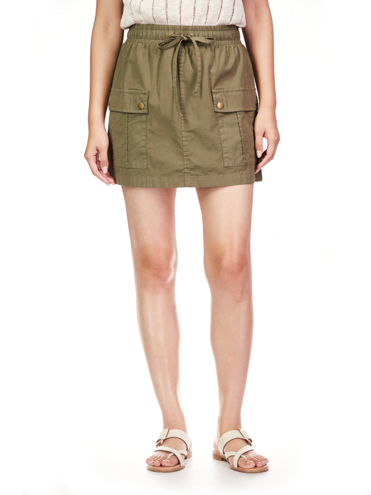 Cargo Style Skirt - Burnt Olive