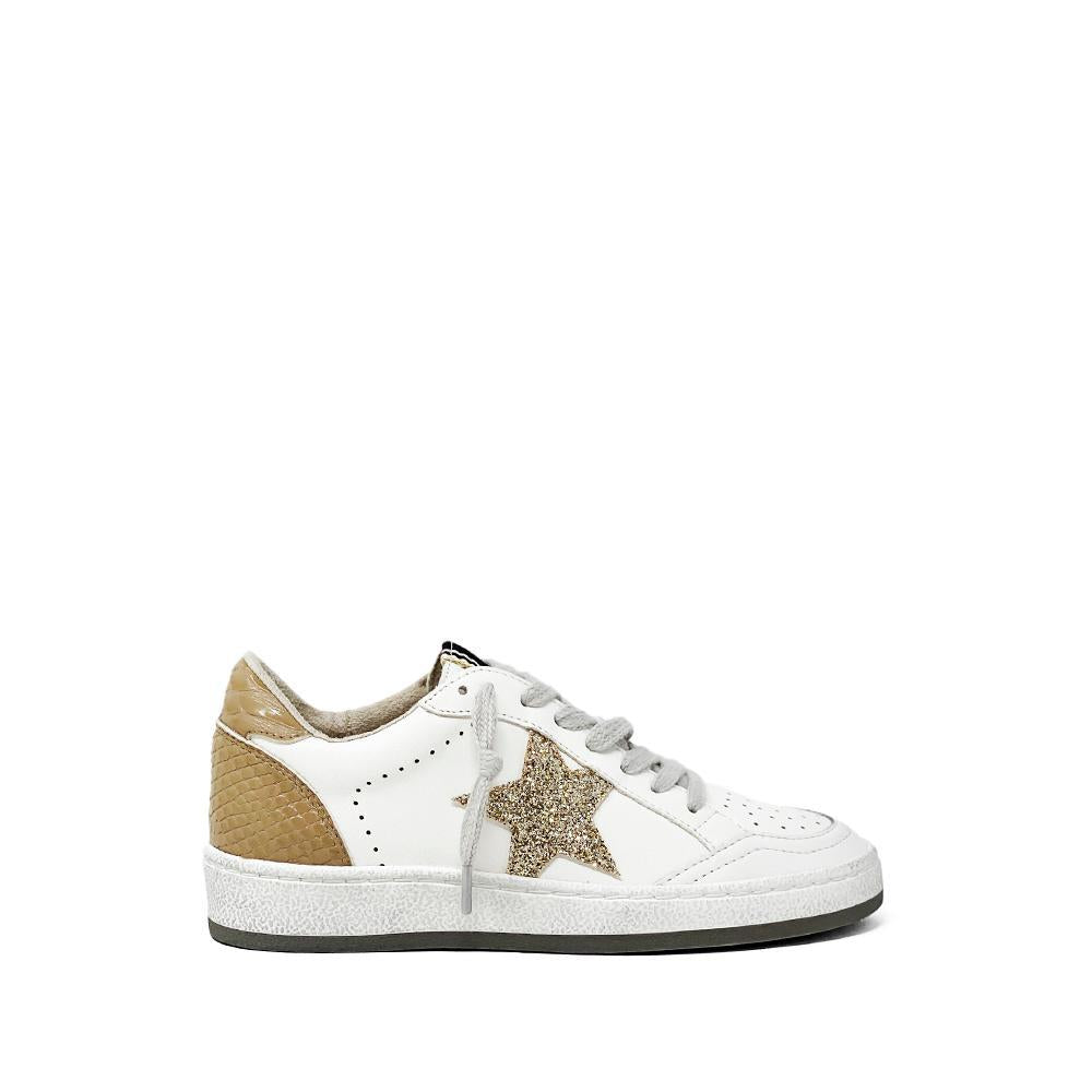 Paz Gold Snakeskin Sneaker