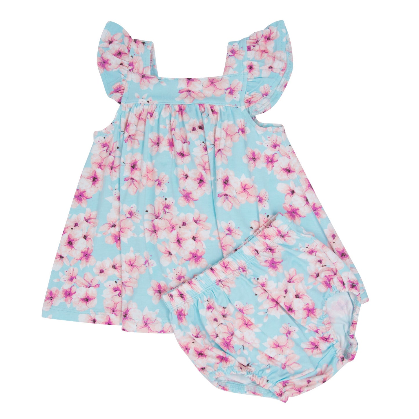 Cherry Blossoms Ruffle Dress & Bloomer