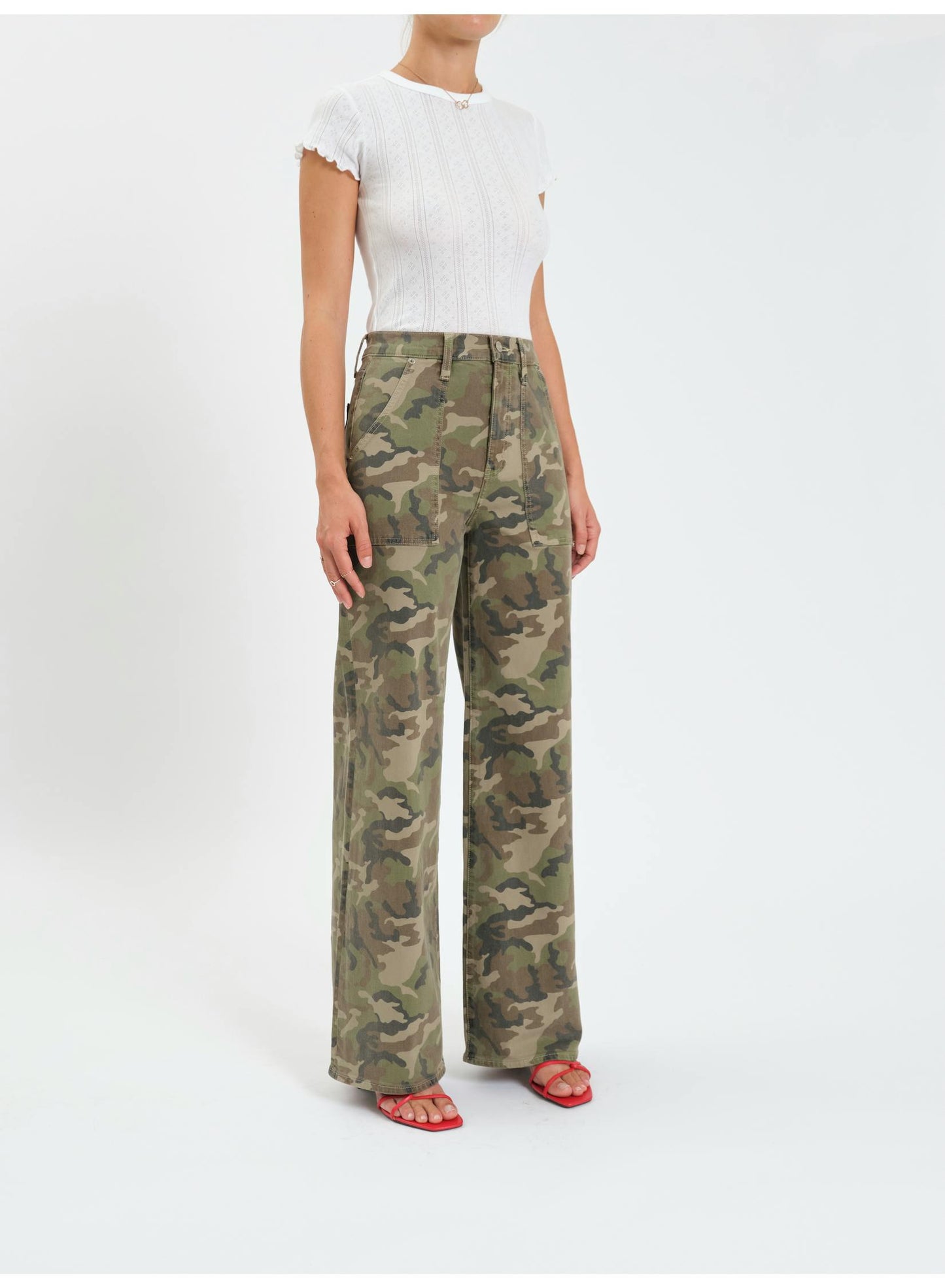 Far Out Patch Pocket Wide Leg - Hideaway