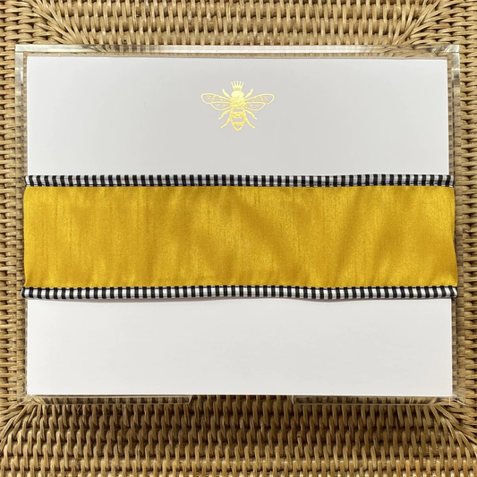 Gold Foil Bee Notepad