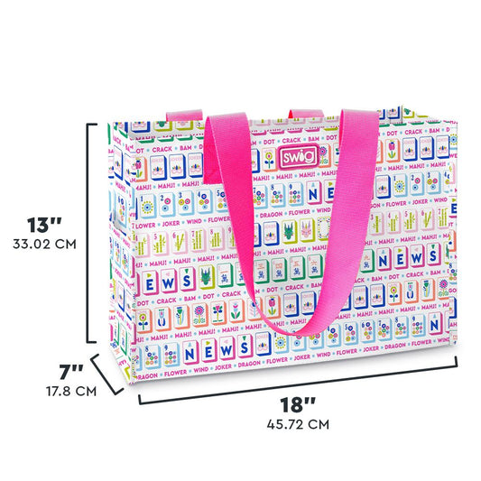 Mahjong Reusable Tote Bag - Large