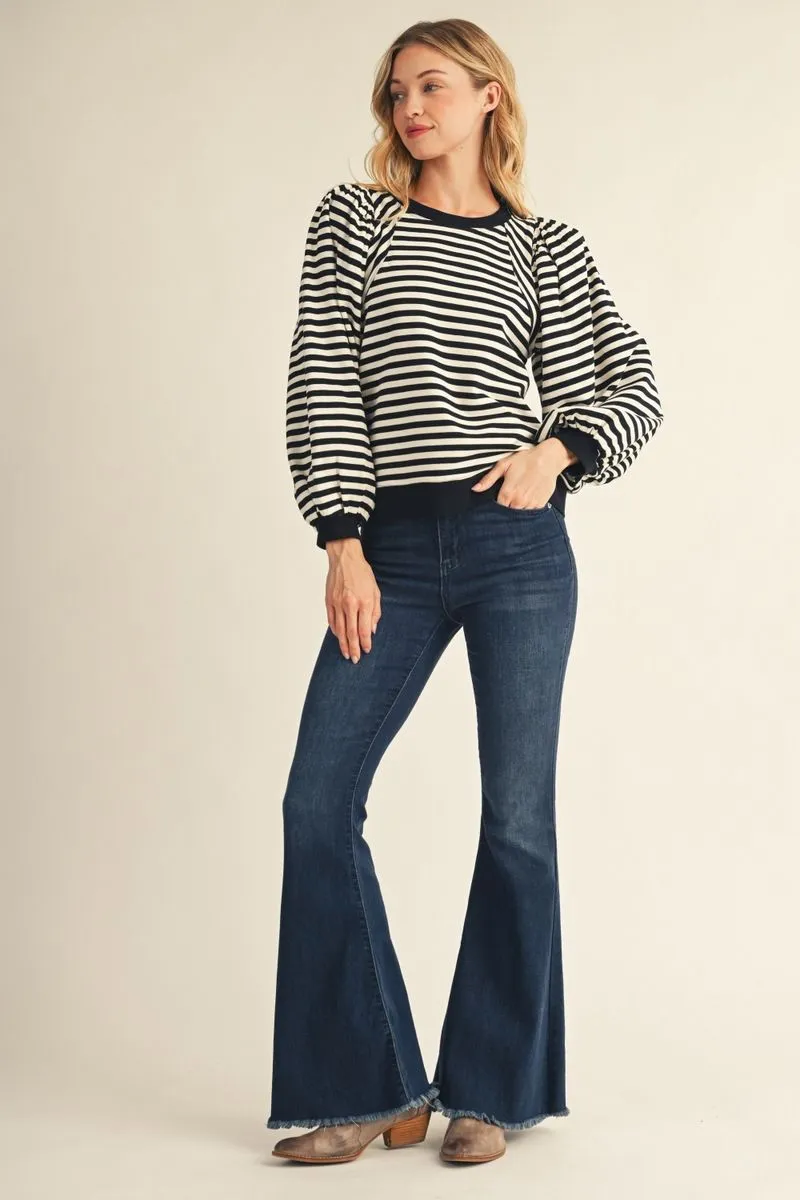 Black Striped Top