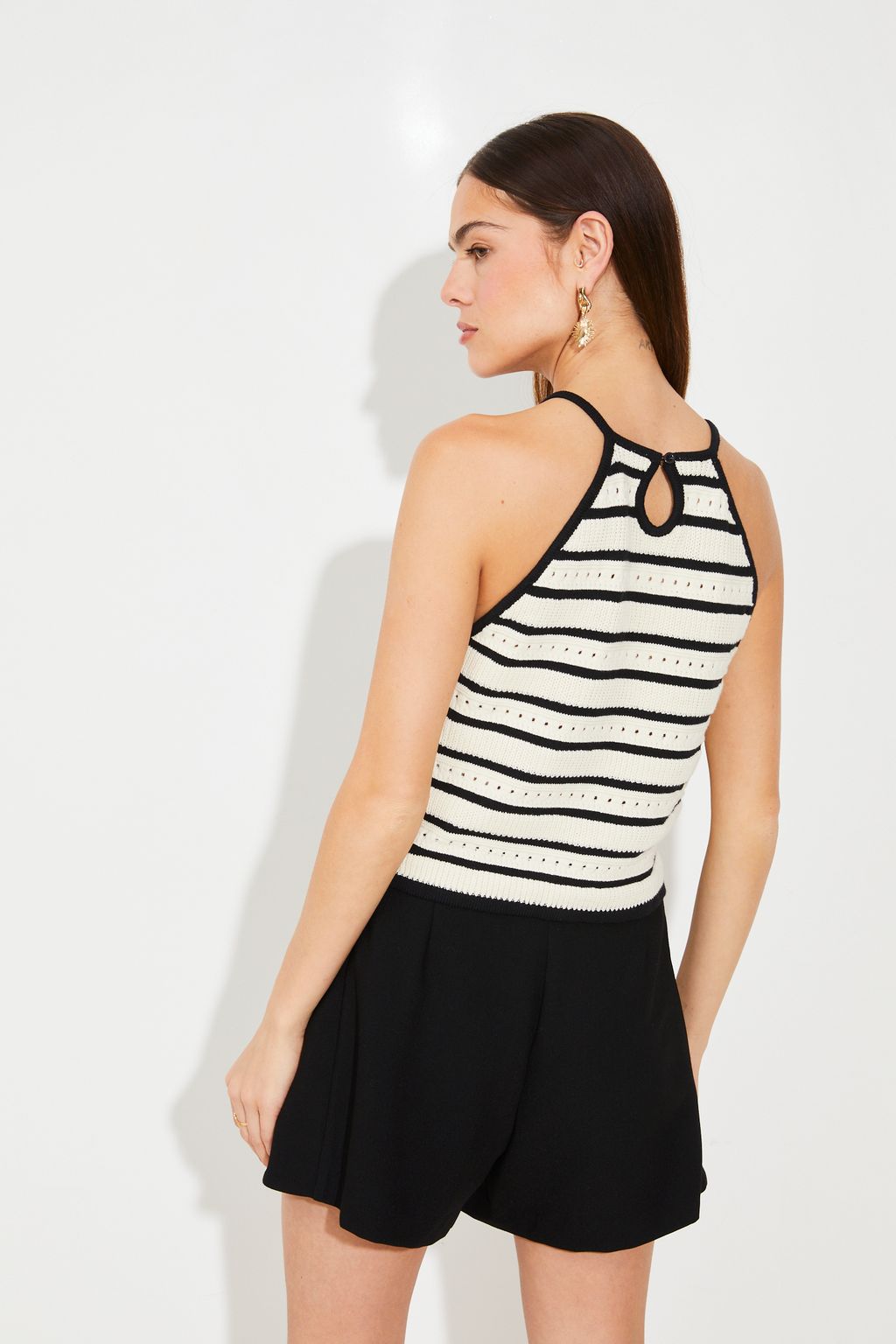 Pany Tank Sweater - Cream Stripe