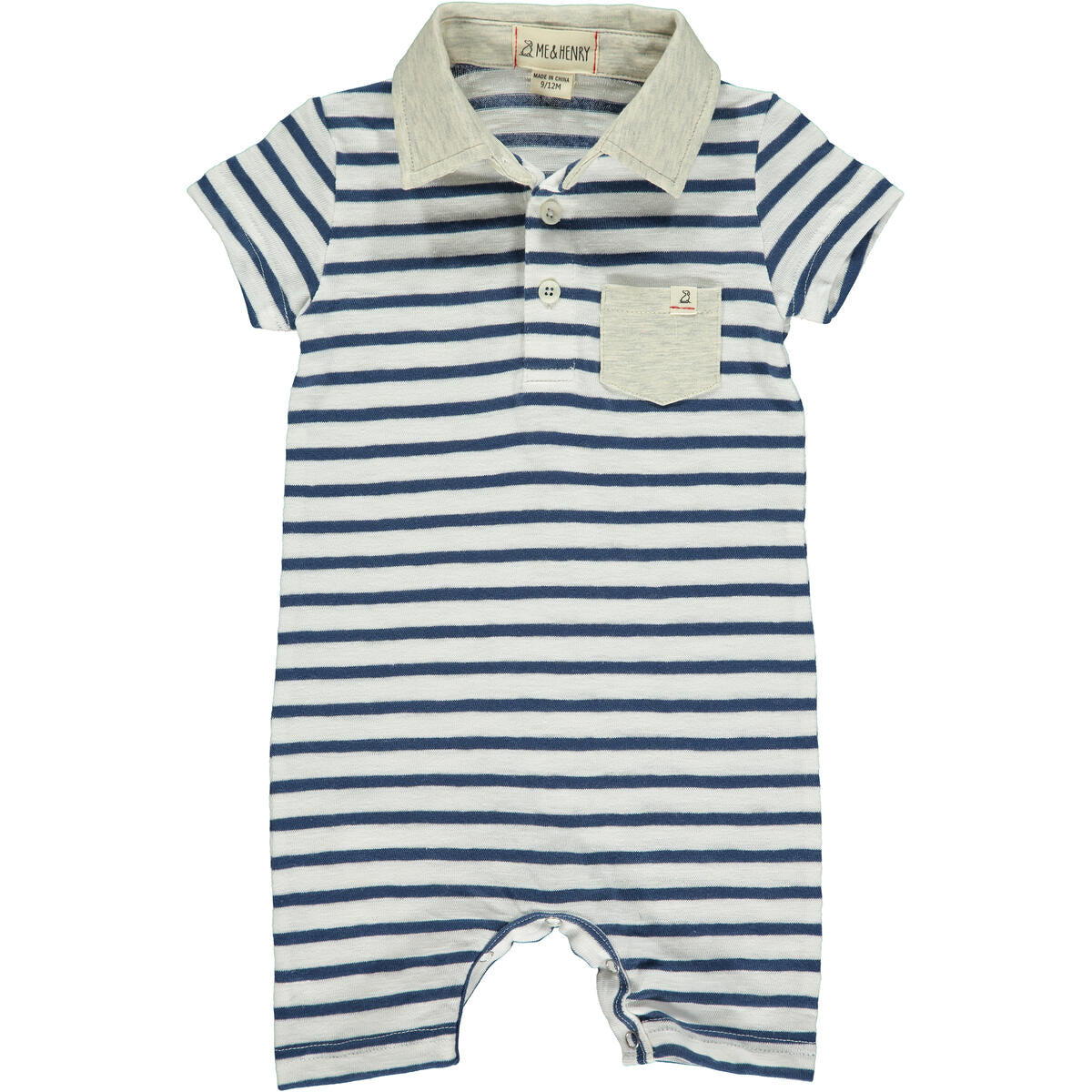 Saltash Navy/White Romper