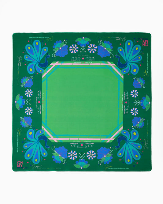 Birdie Green Mahjong Mat in Tube