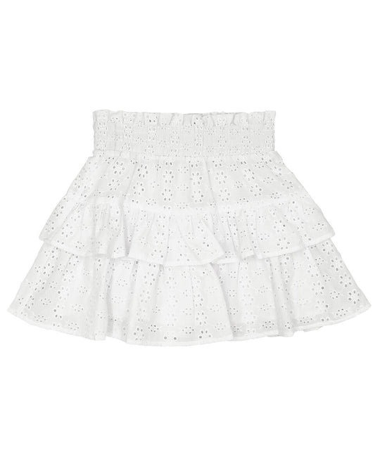 Alice Eyelet Skirt - White