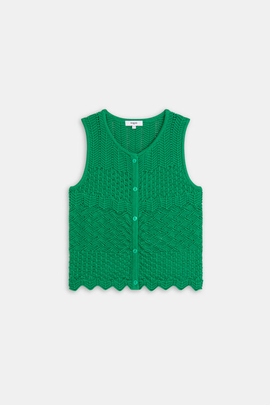 Gizel Tank Sweater - Vert Green