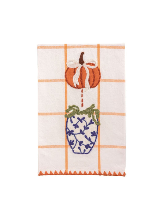 Orange Windowpane Pumpkin Towel