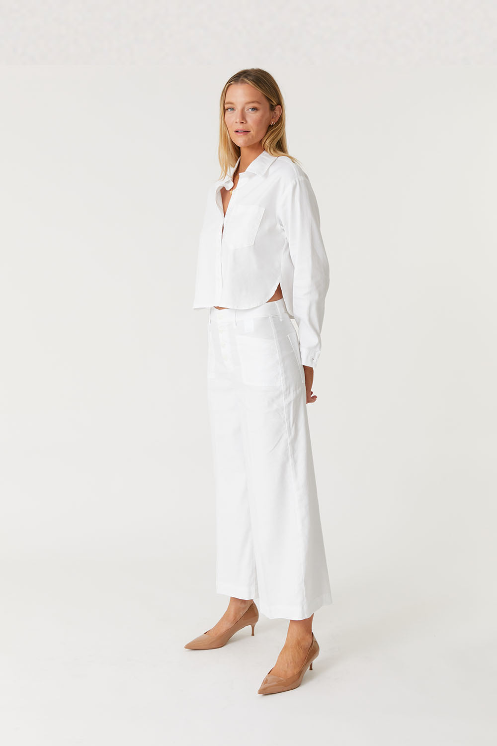 Sophia Wide Leg Pants - White