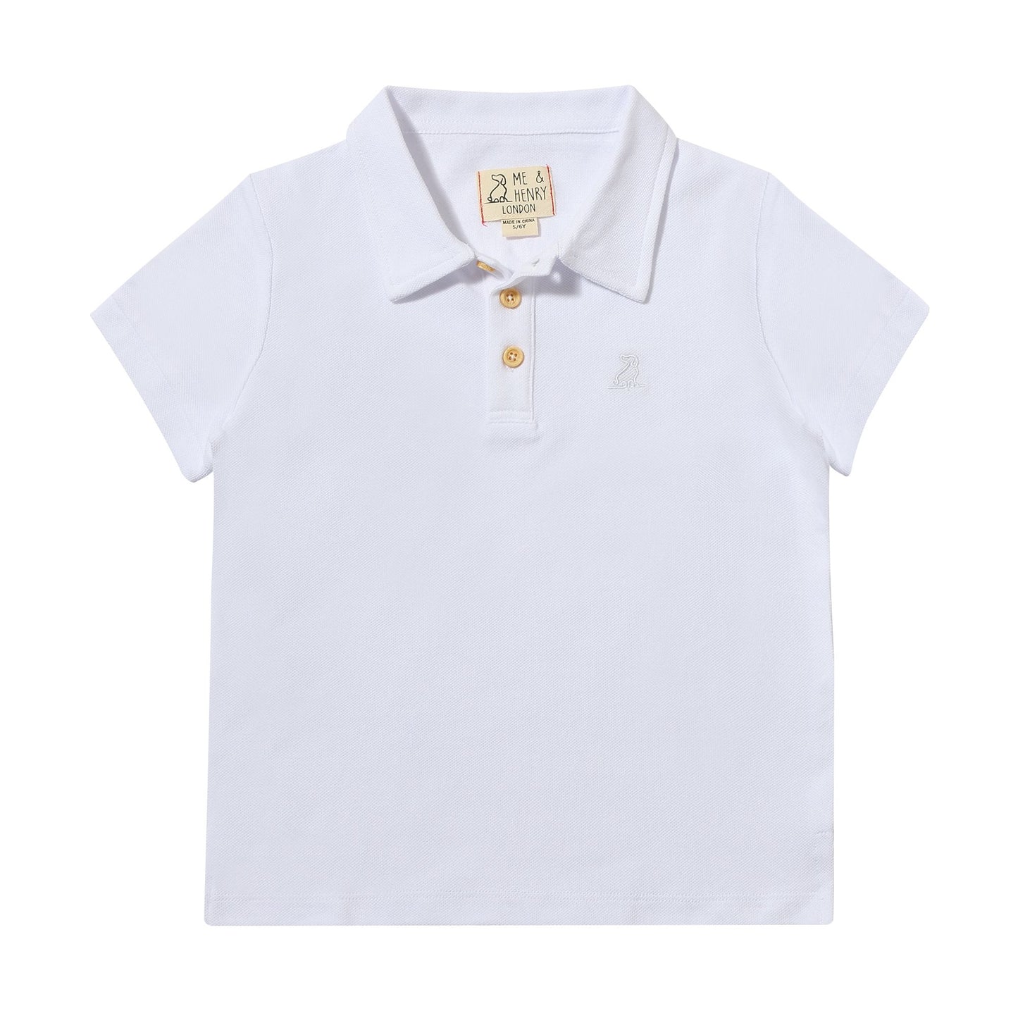 Shipping White Pique Polo