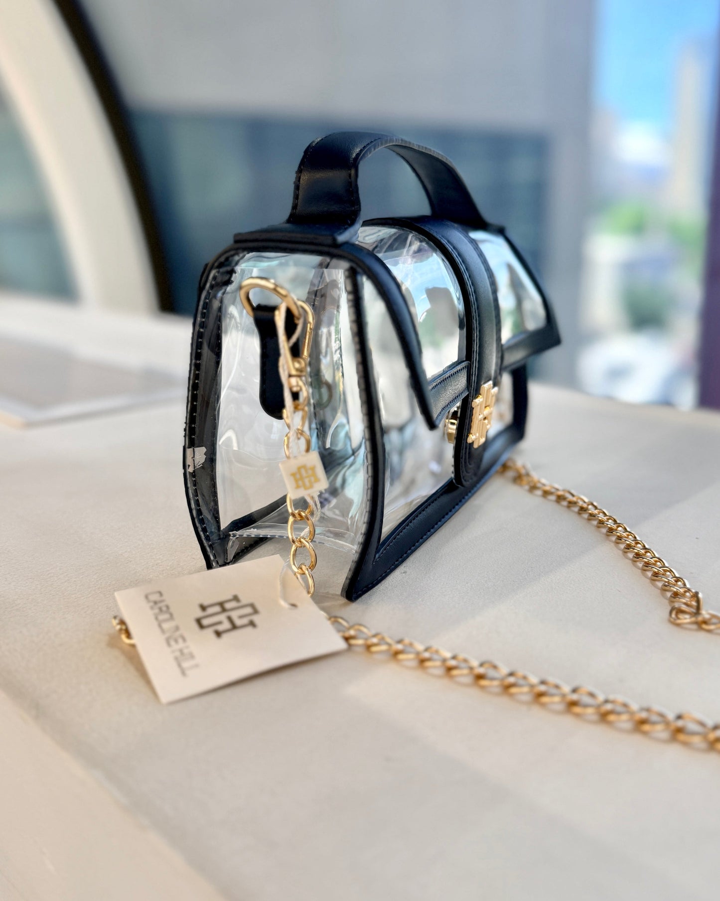 Grace Clear Bag - Navy