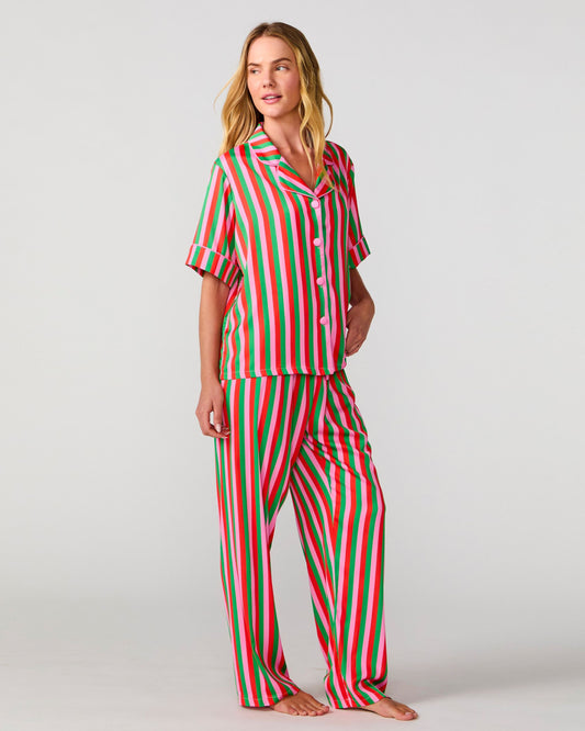 Candy Christmas Silky PJ Pant Set