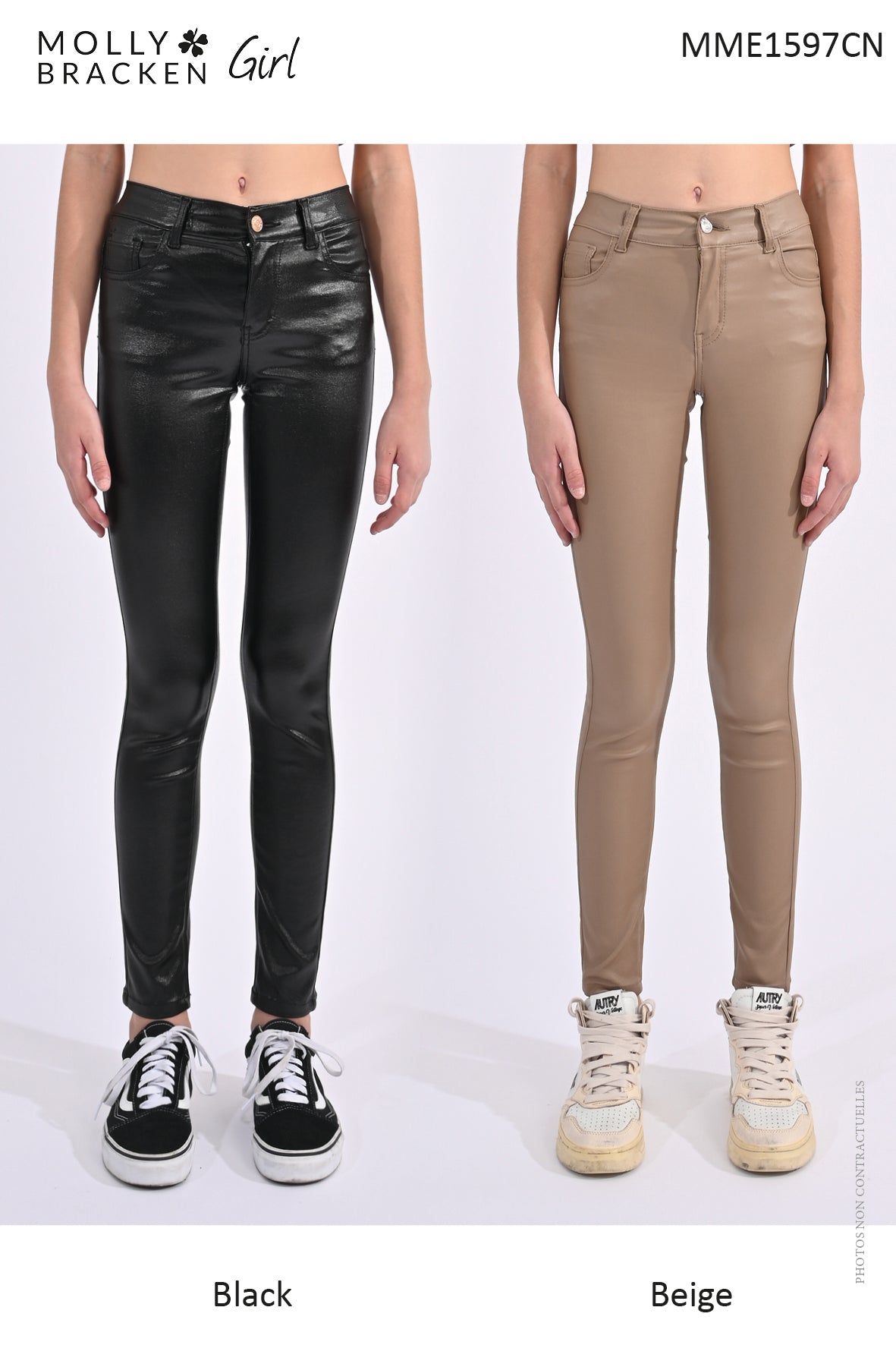 Black Vegan Leather Jeans