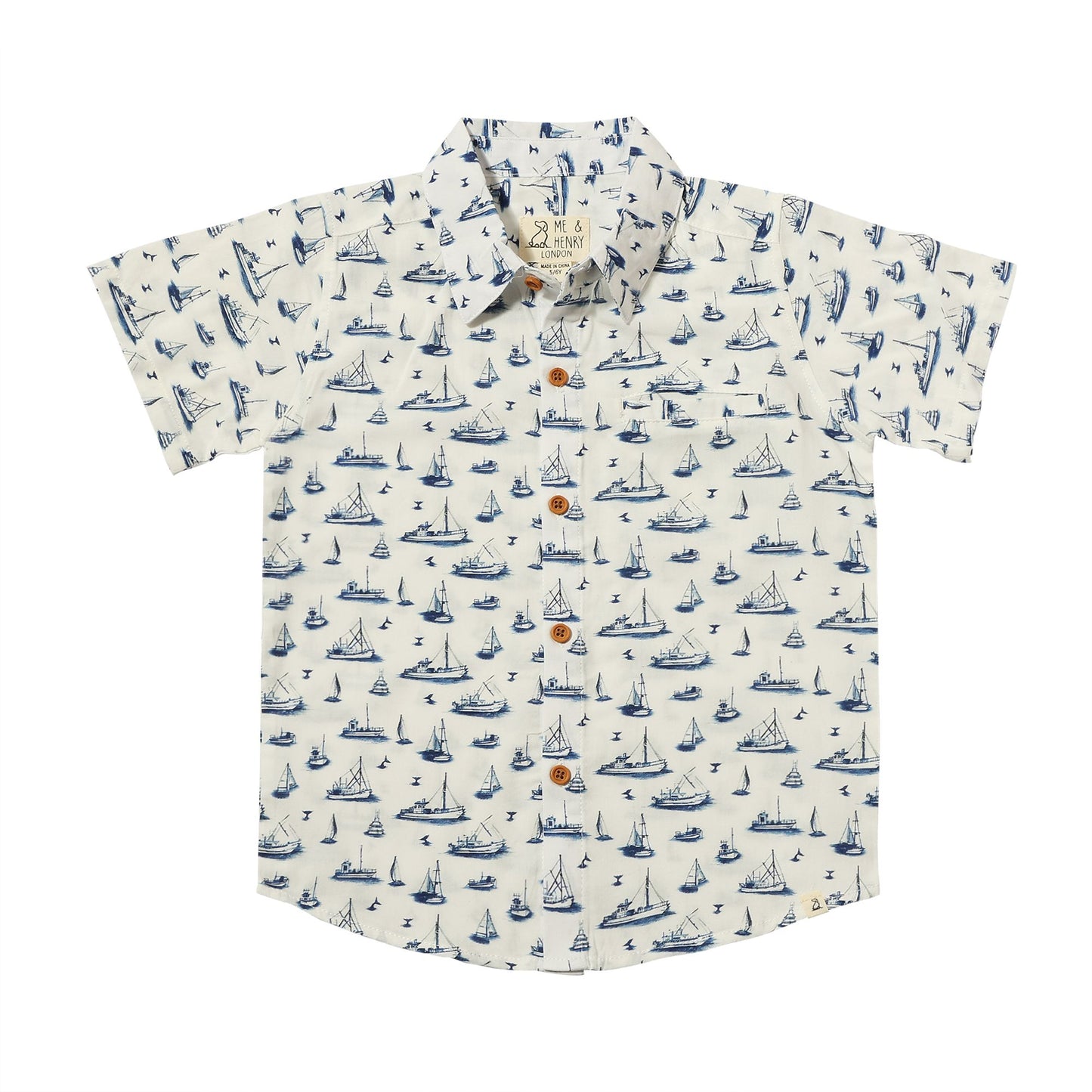 Maui Navy Boats Shirt