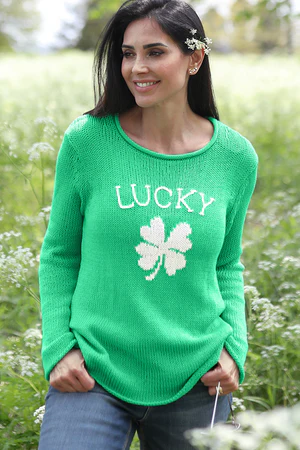 Lucky Clover Crew Sweater