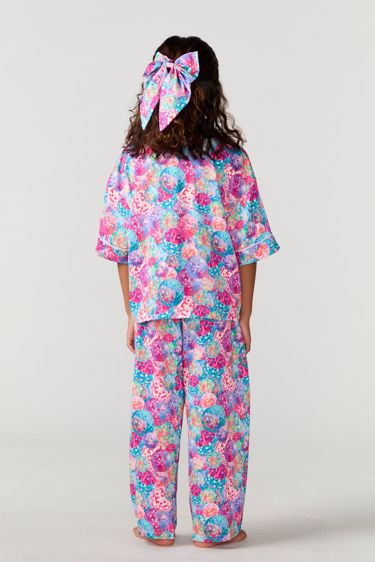Disco Queen Short Sleeve Pajama Pant Set