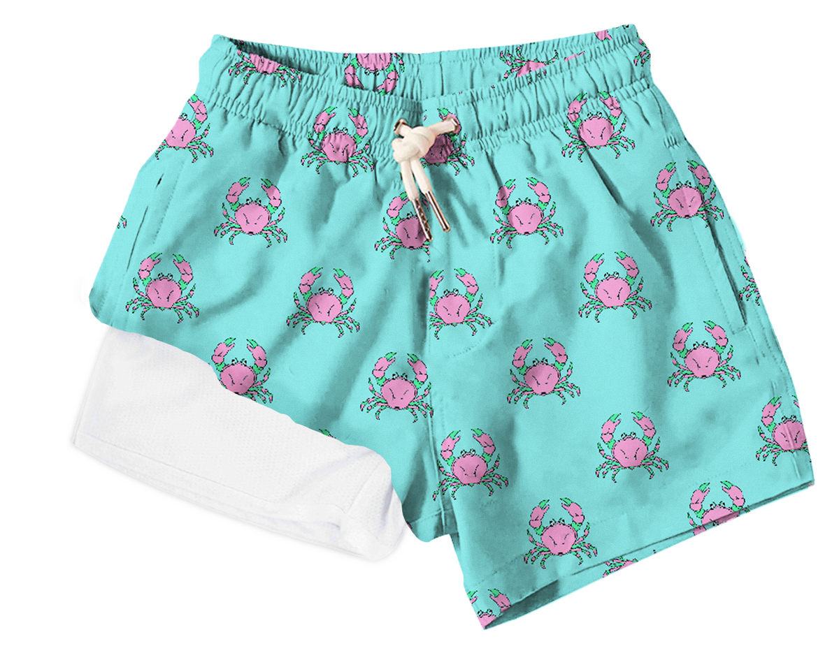 Pink Crabs Swim Shorts