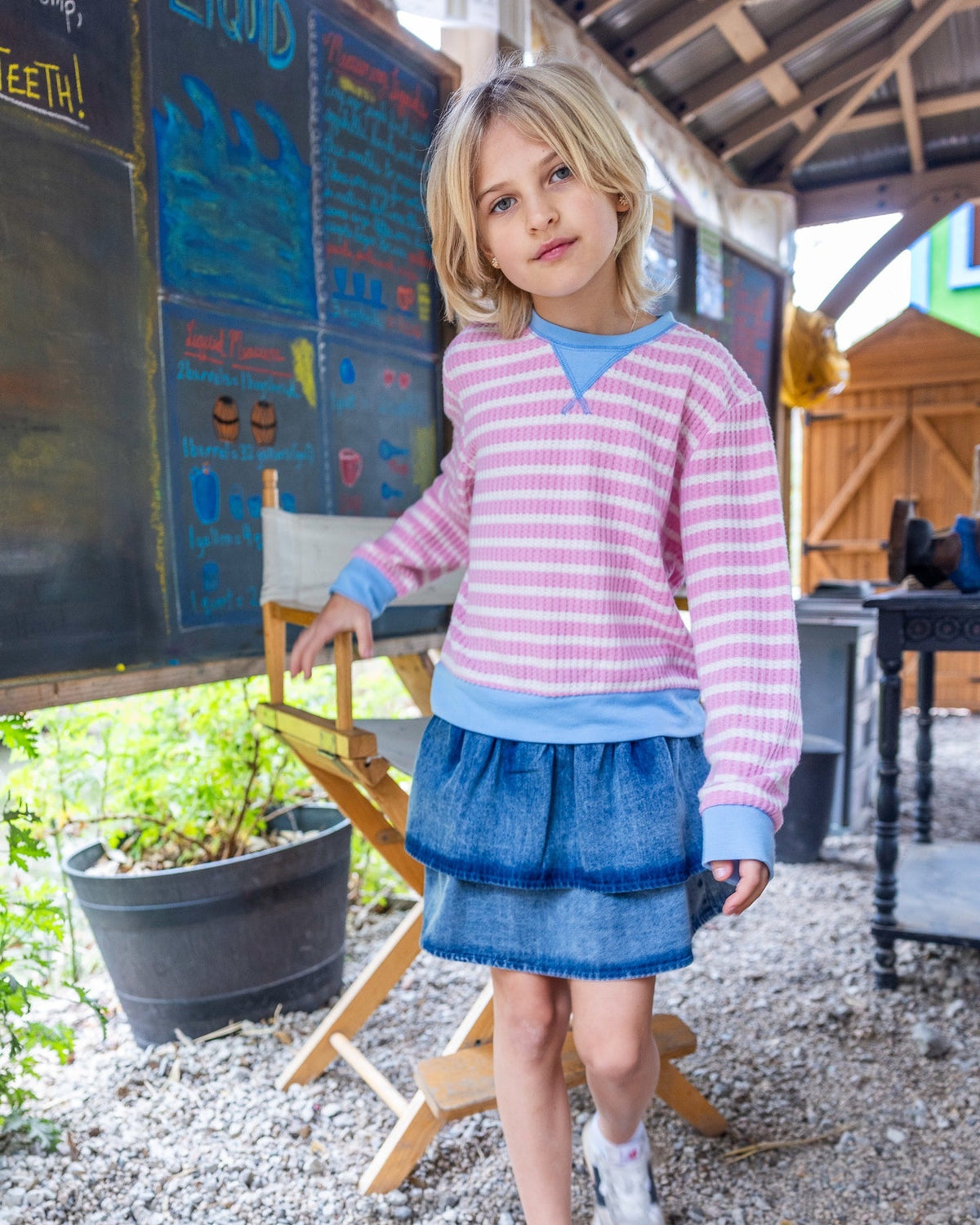 Scout Stripe Top - Pink Gloss