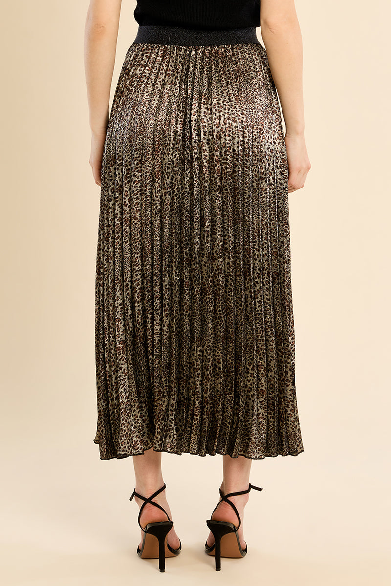 Cheetah Woven Maxi Skirt