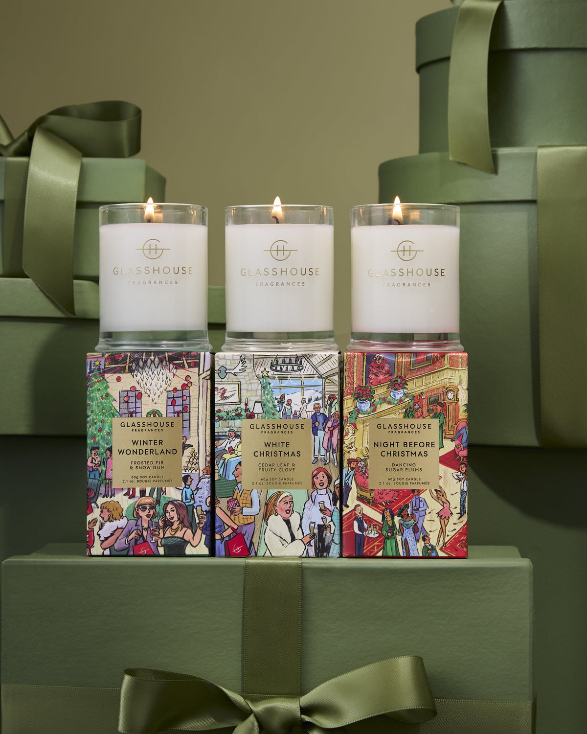 Christmas Trio Candles 3 x 2.1 oz.