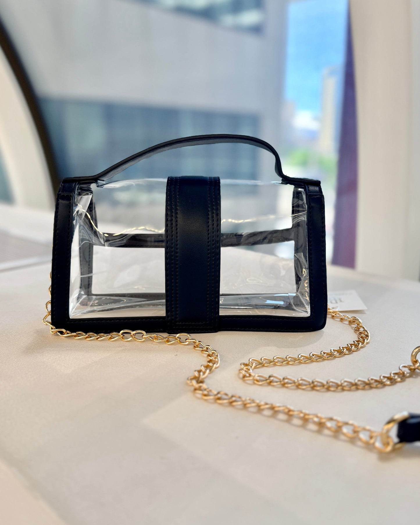 Grace Clear Bag - Navy