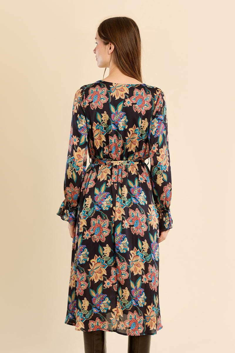 Black Helene Midi Dress