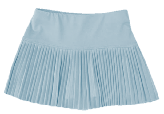 Pleated Skort - Chambray Blue