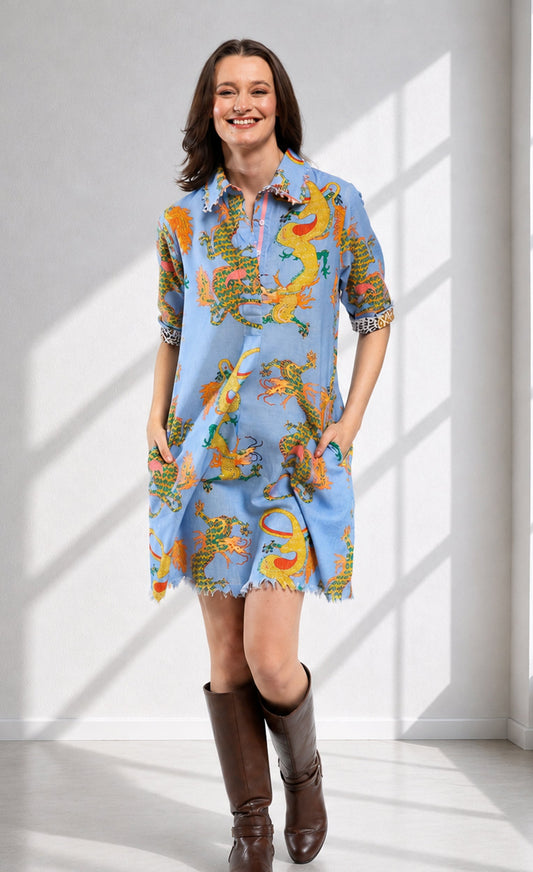 Chatham Dragon Dress - Blue