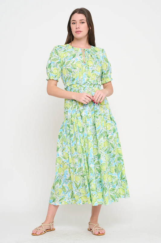 Citrus Splash Maxi Dress