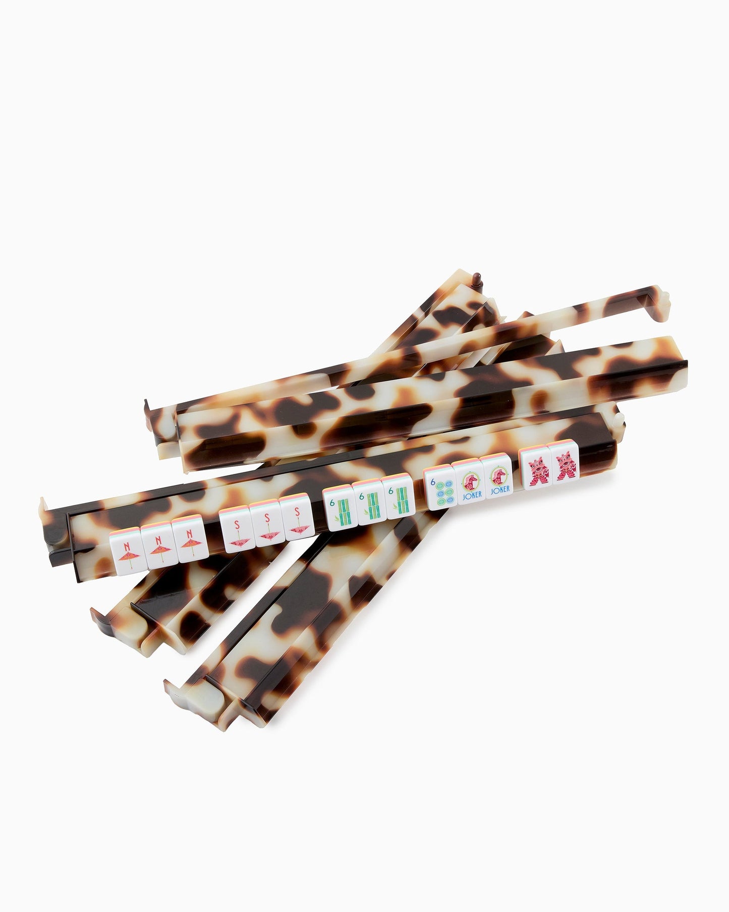 Oh My Mahjong Racks & Pushers - Blonde Tortoise Shell