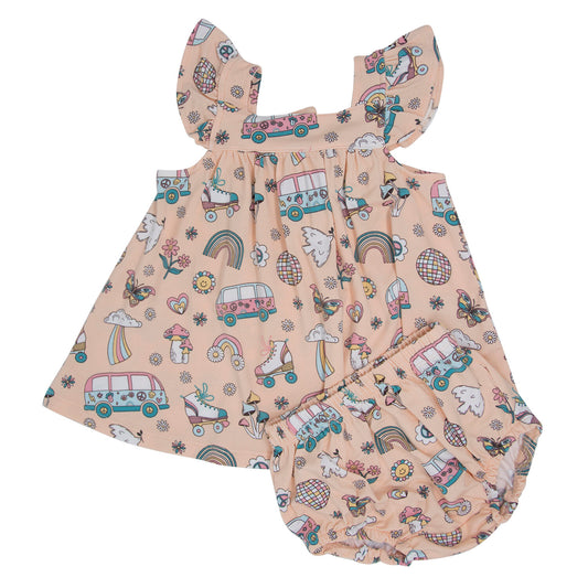 Groovy Skates Ruffle Dress & Bloomer