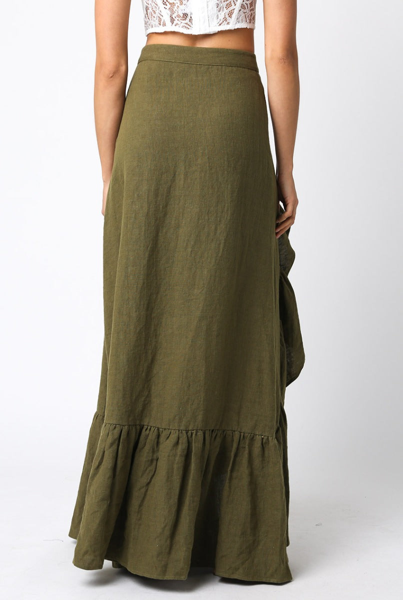 Linen gypsy skirt best sale