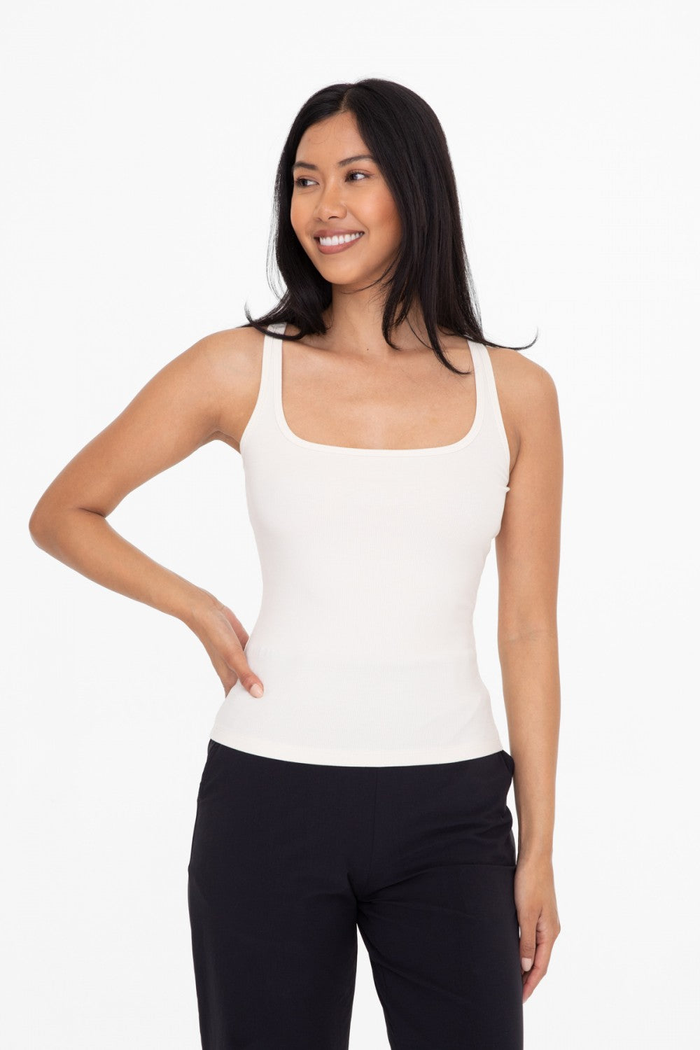 Square Neck Ribbed Tank